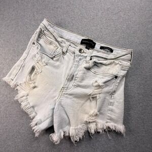 Kendall + Kylie Denim Shorts Womens Light Wash Excellent Distressed Icon Short